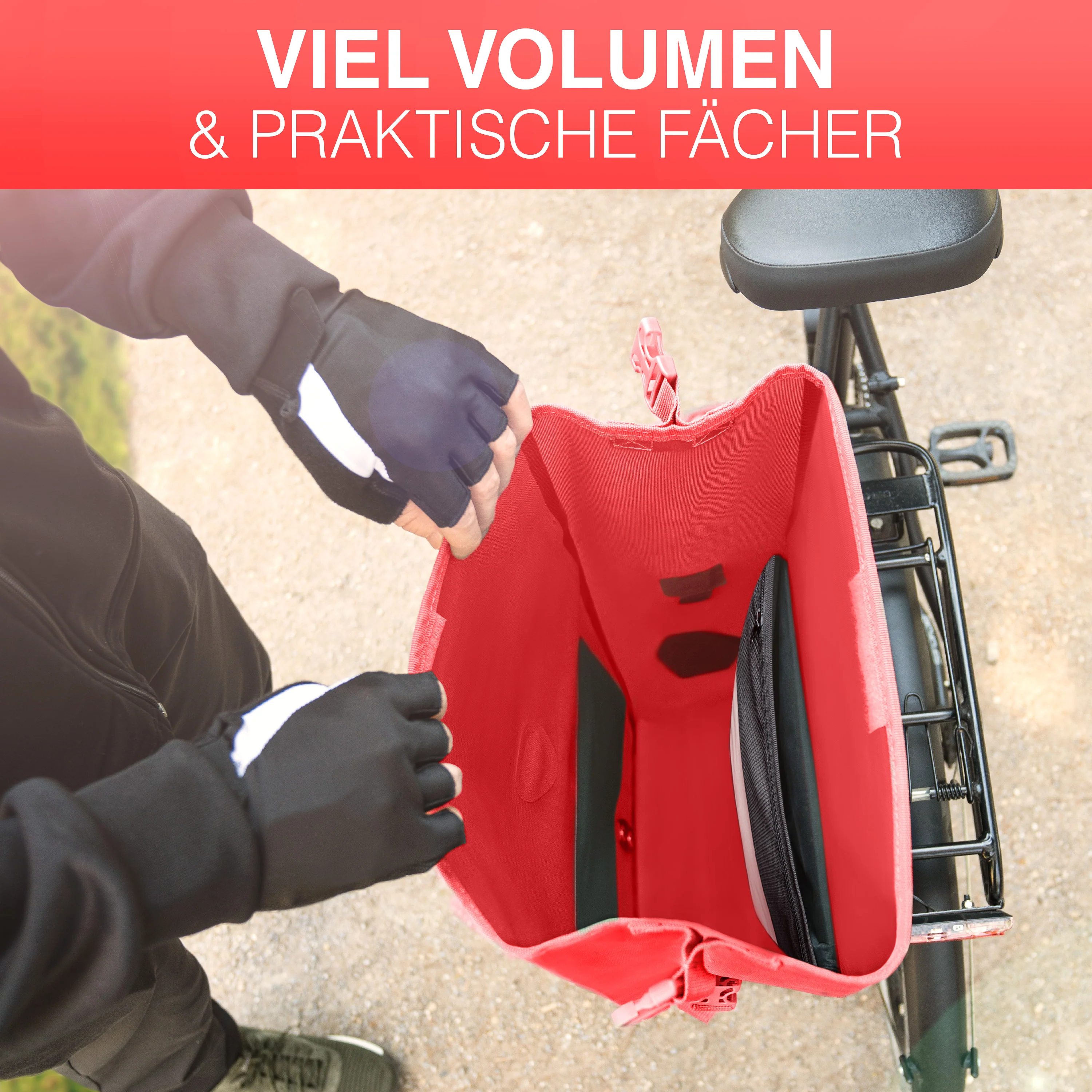 Bike Bag Urban - Praktische 2in1 Gepäckträgertasche im urbanen Look - Image 10
