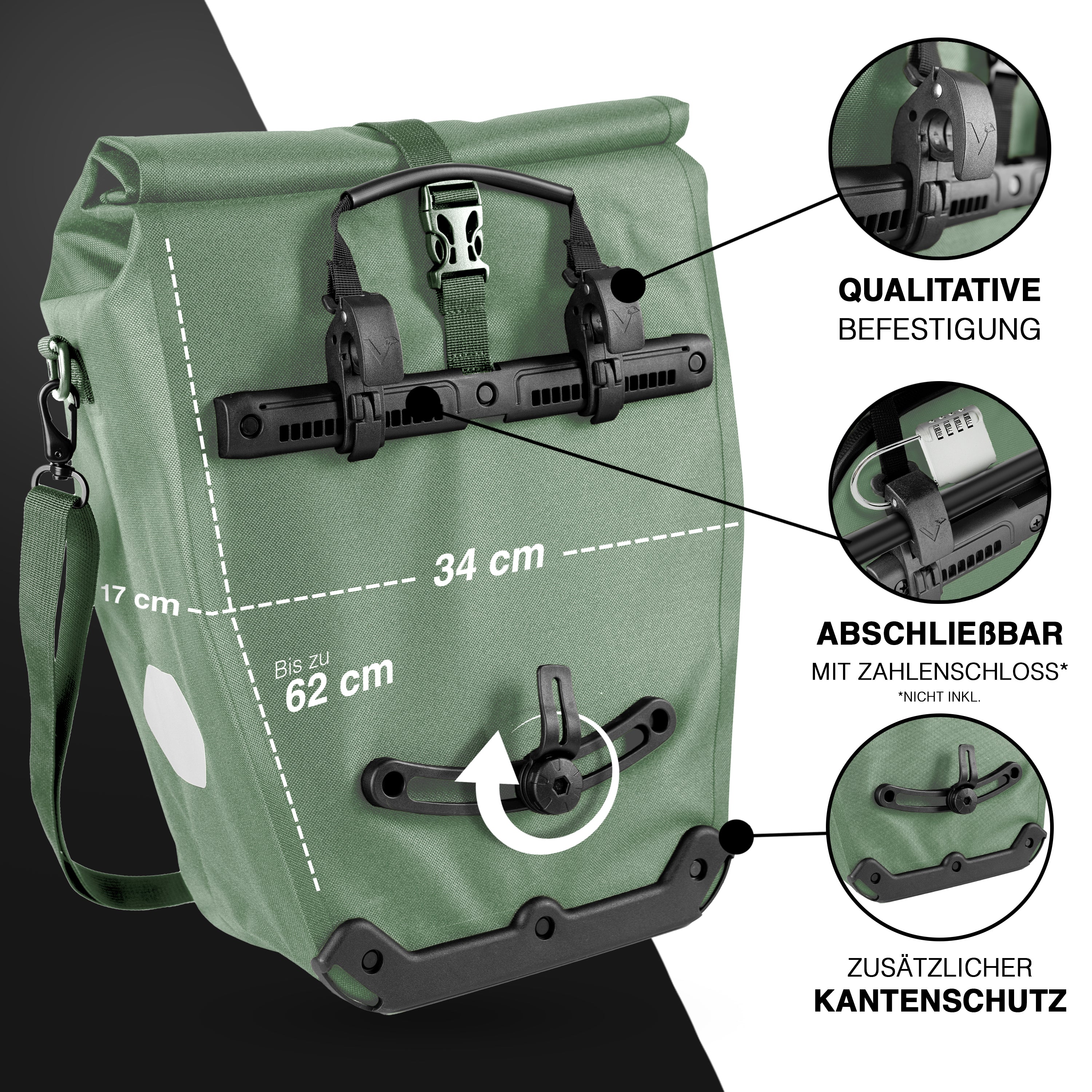 Bike Bag Urban - Praktische 2in1 Gepäckträgertasche im urbanen Look - Image 48