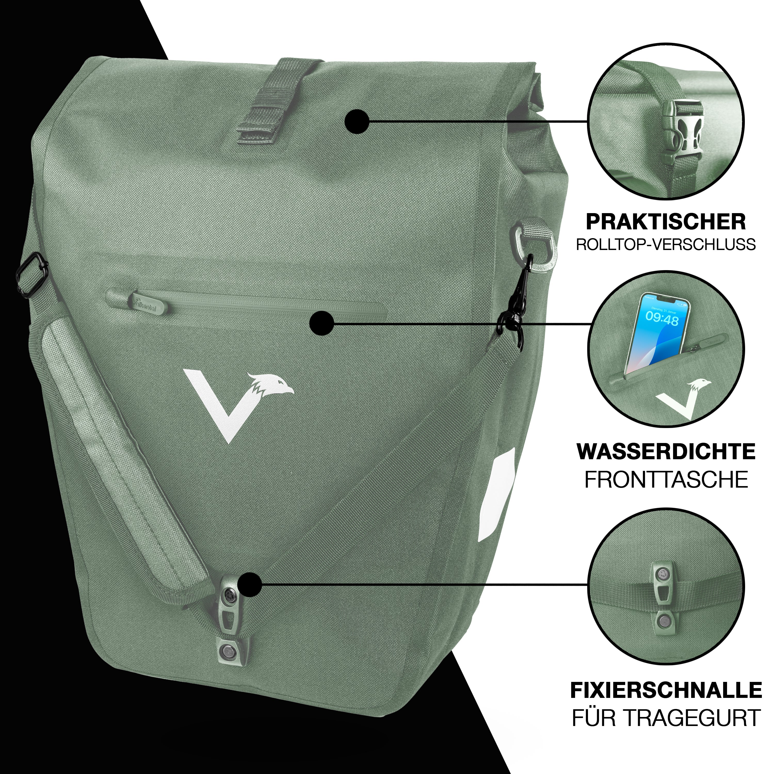 Bike Bag Urban - Praktische 2in1 Gepäckträgertasche im urbanen Look - Image 50