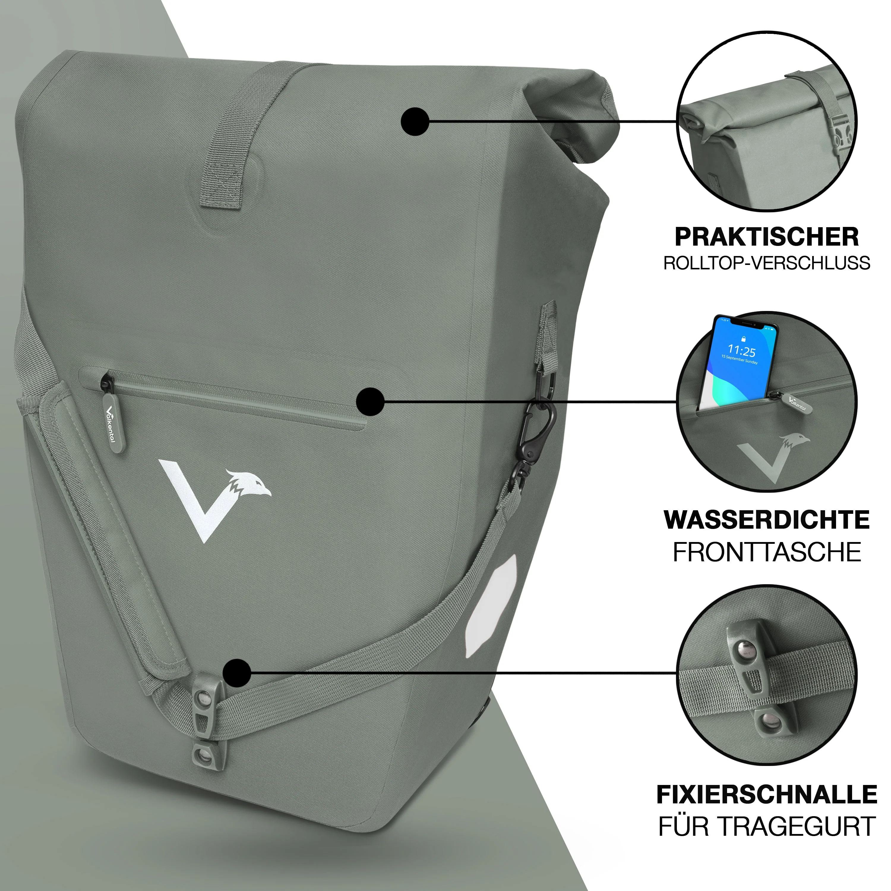 ValkOcean - Praktische & schicke 2in1 Gepäckträgertasche | Bundle - Image 3