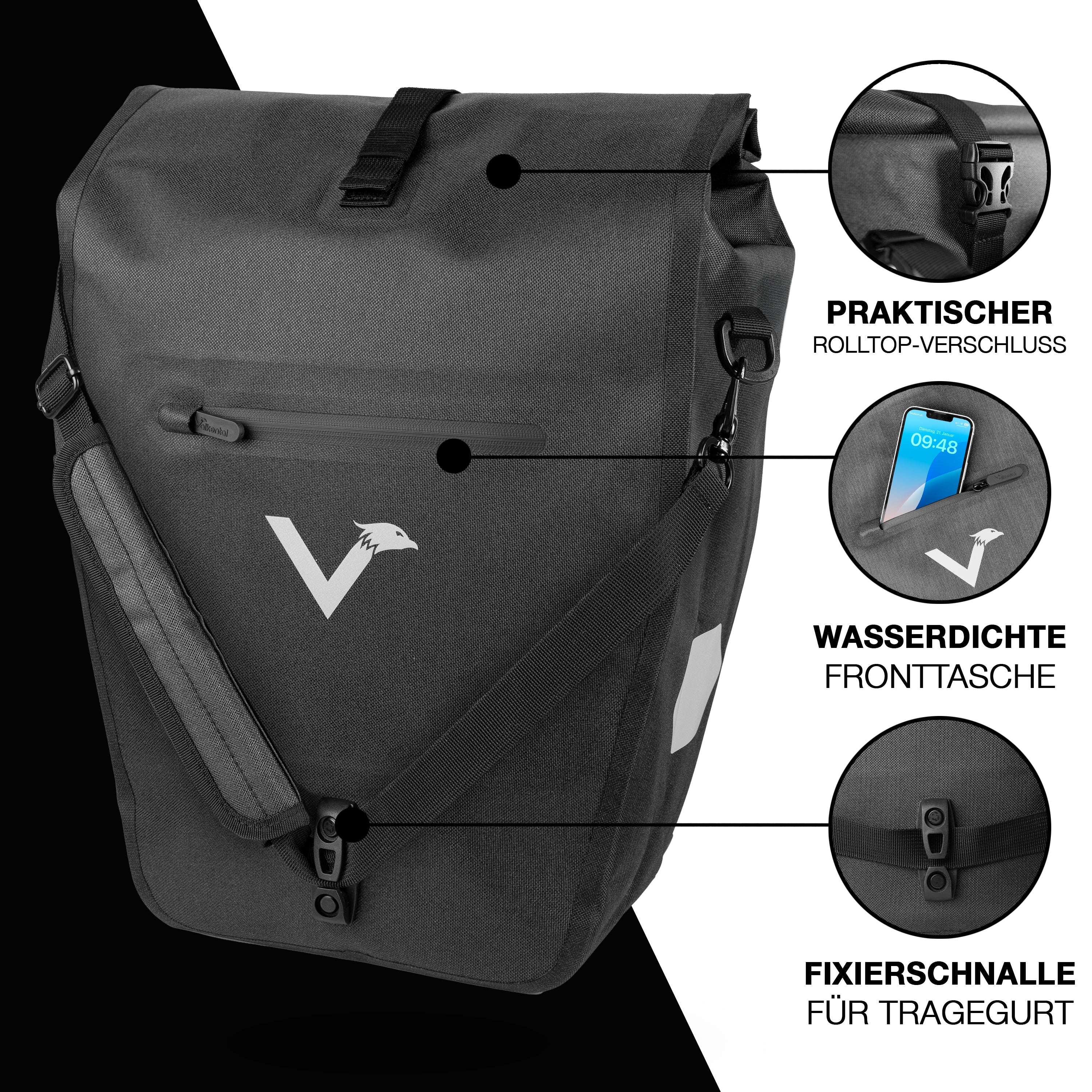 ValkOcean - Praktische & schicke 2in1 Gepäckträgertasche | Bundle - Image 43