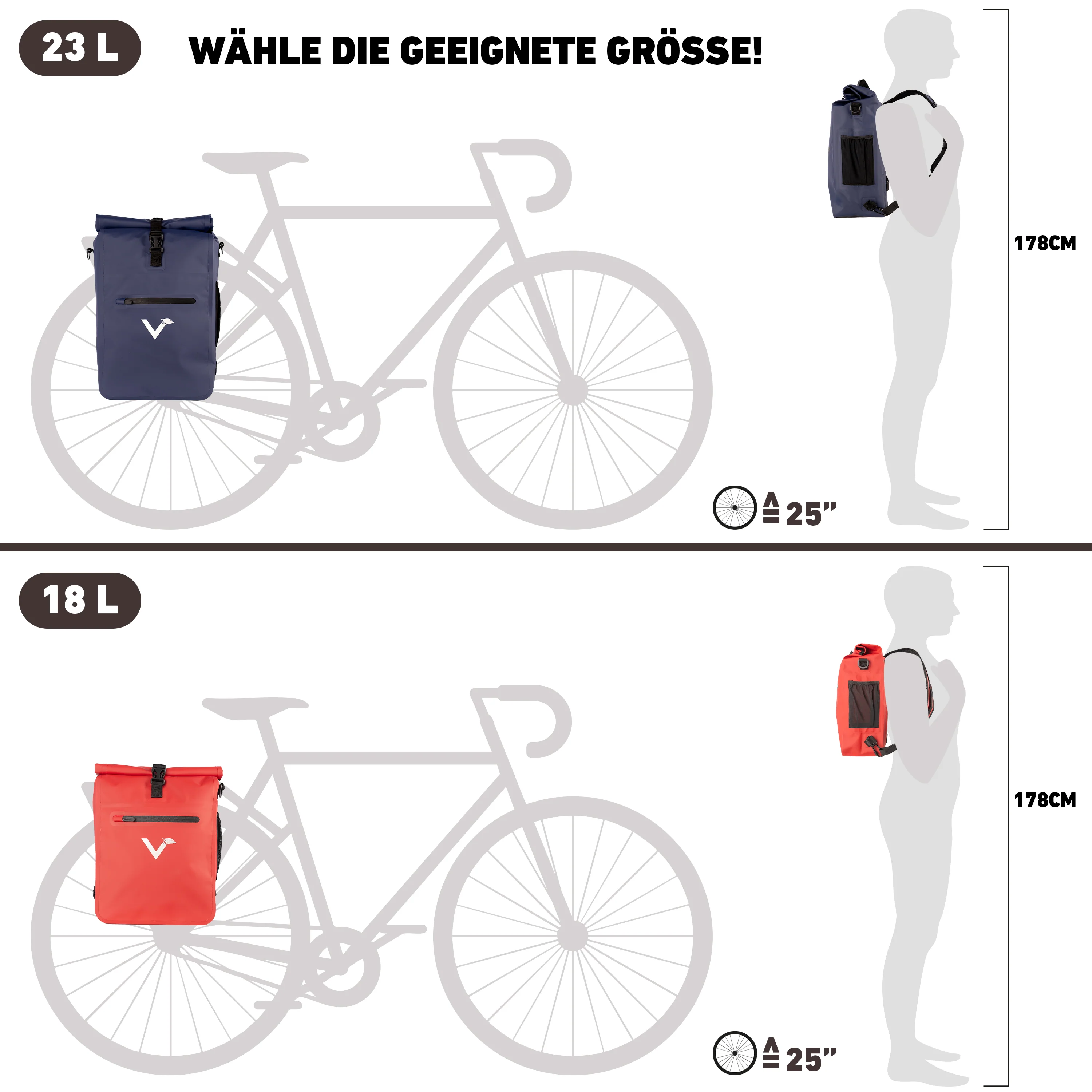 ValkOne Light - 3in1 Fahrradtasche - perfekt für deinen Alltag! - Image 28