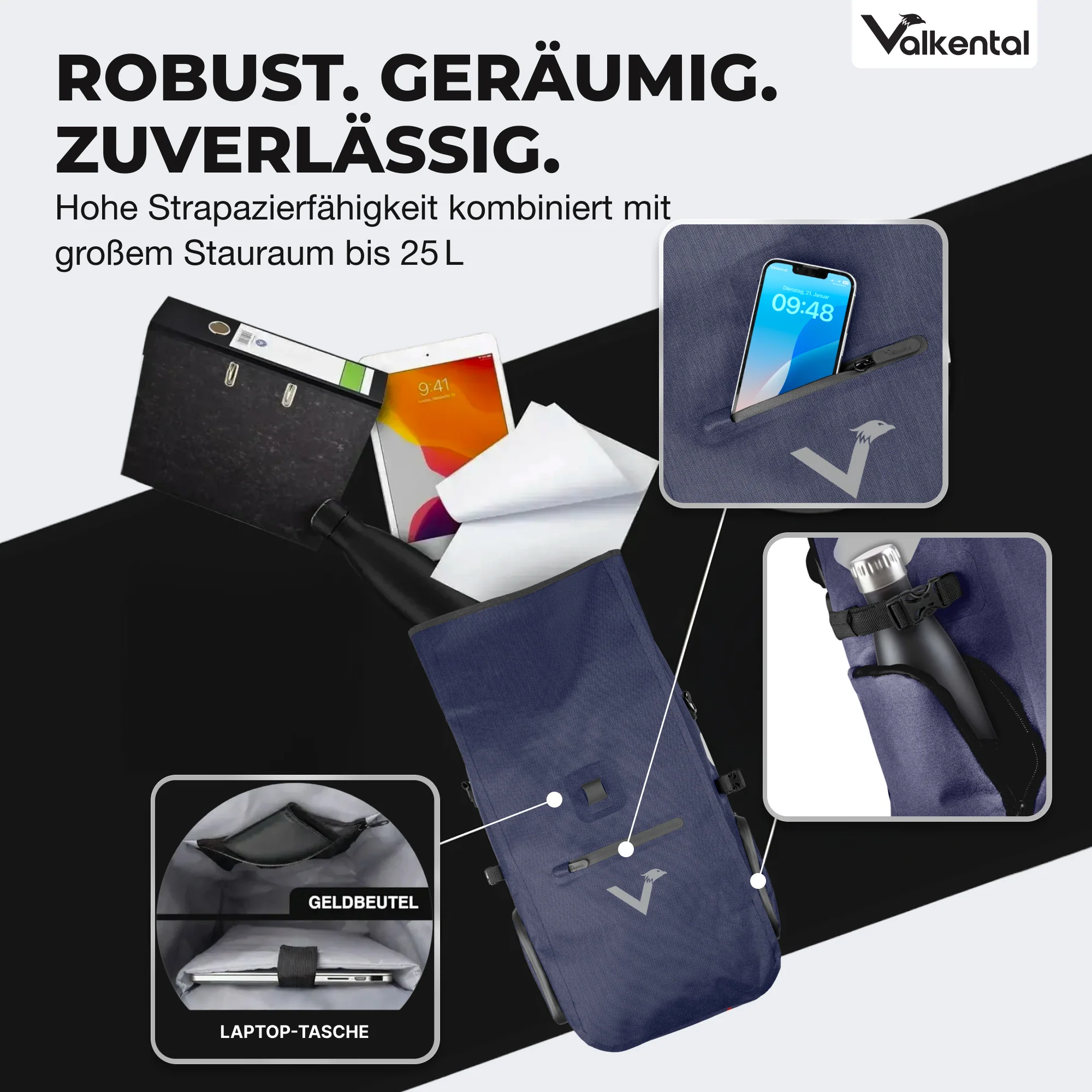 ValkPro 3in1 Fahrradtasche - hochfunktionales Multitalent - Image 13