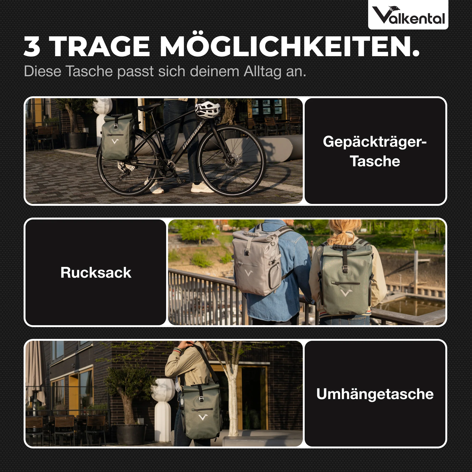 ValkPro 3in1 Fahrradtasche - hochfunktionales Multitalent - Image 51