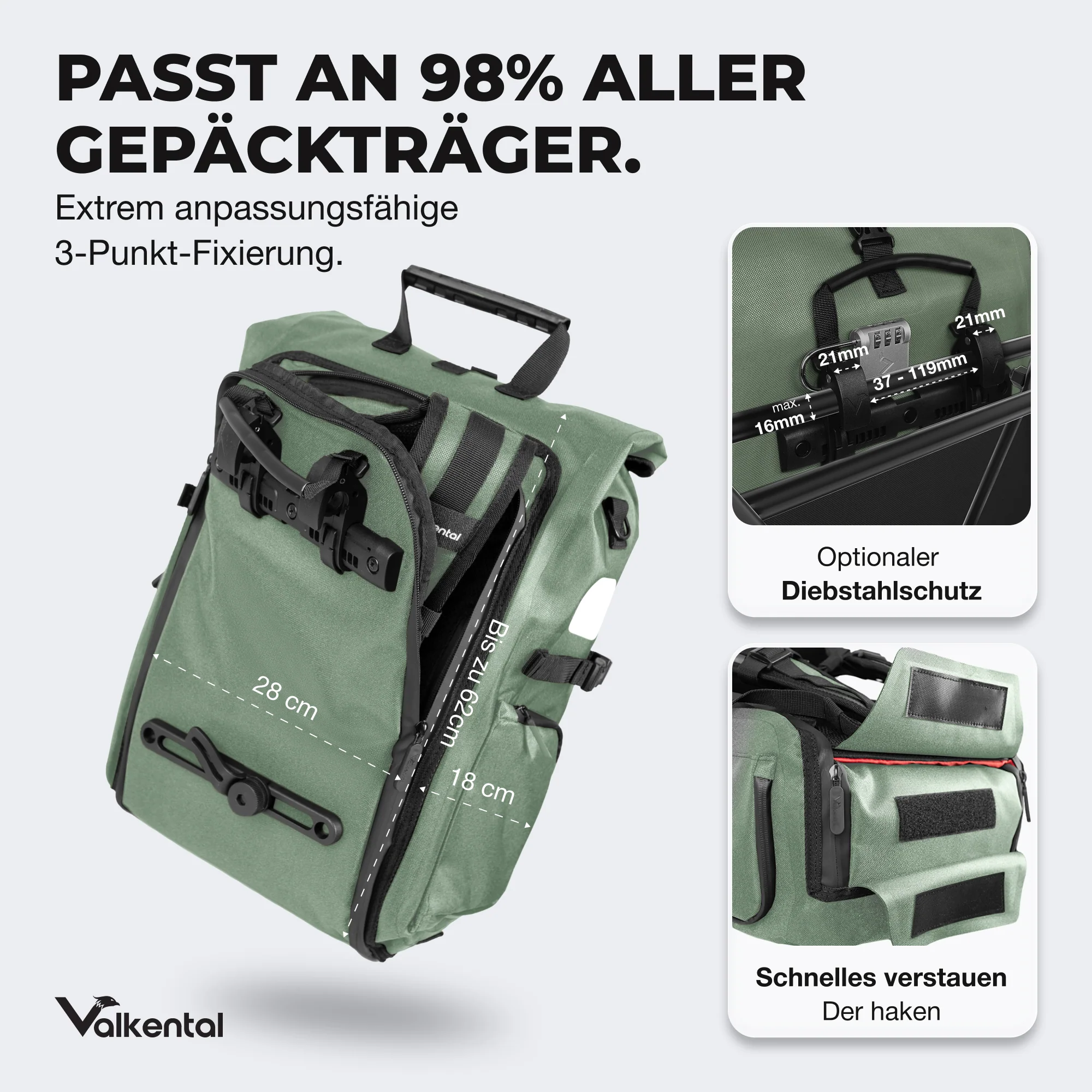ValkPro 3in1 Fahrradtasche - hochfunktionales Multitalent - Image 53