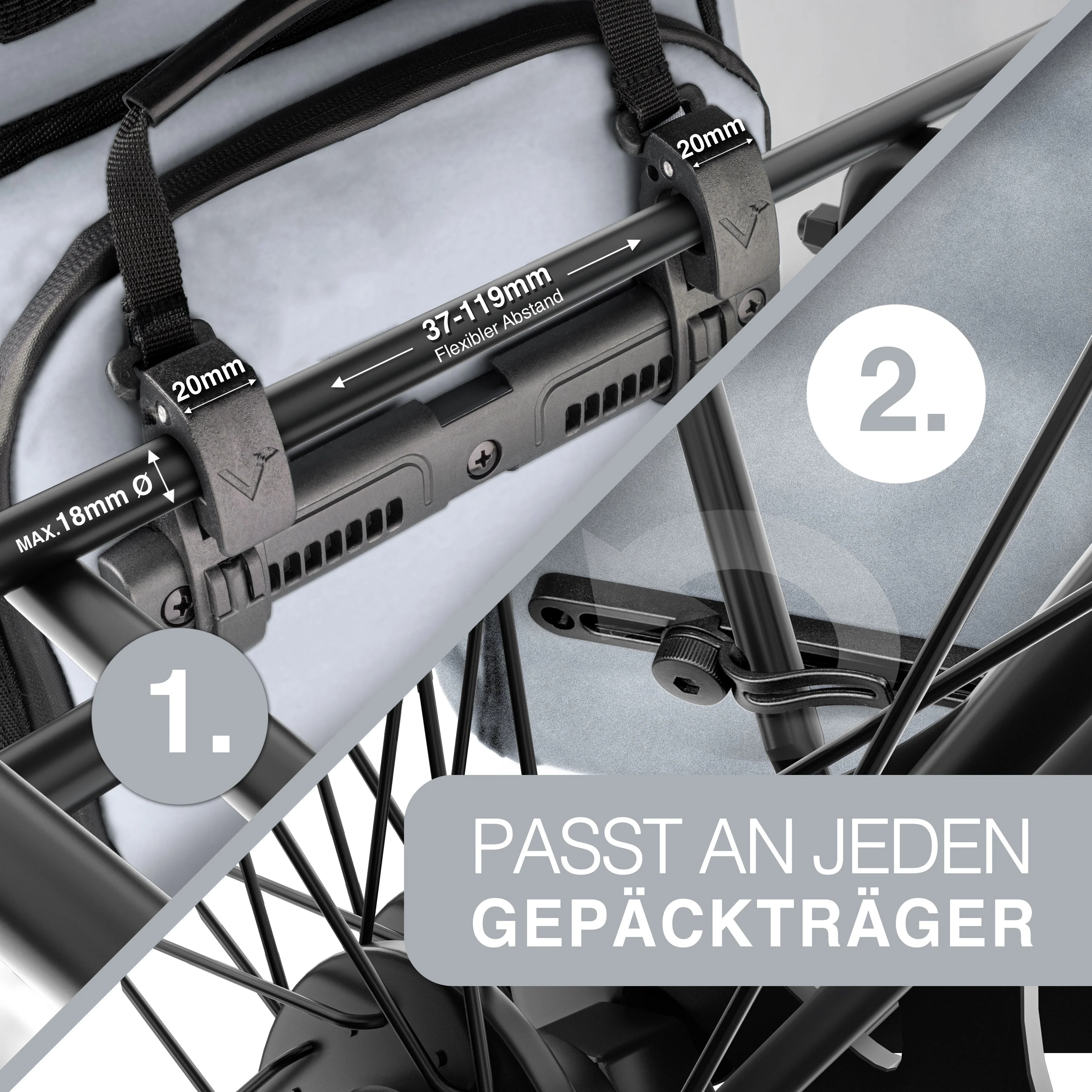 ValkPro 3in1 Fahrradtasche - hochfunktionales Multitalent - B-WARE - Image 17