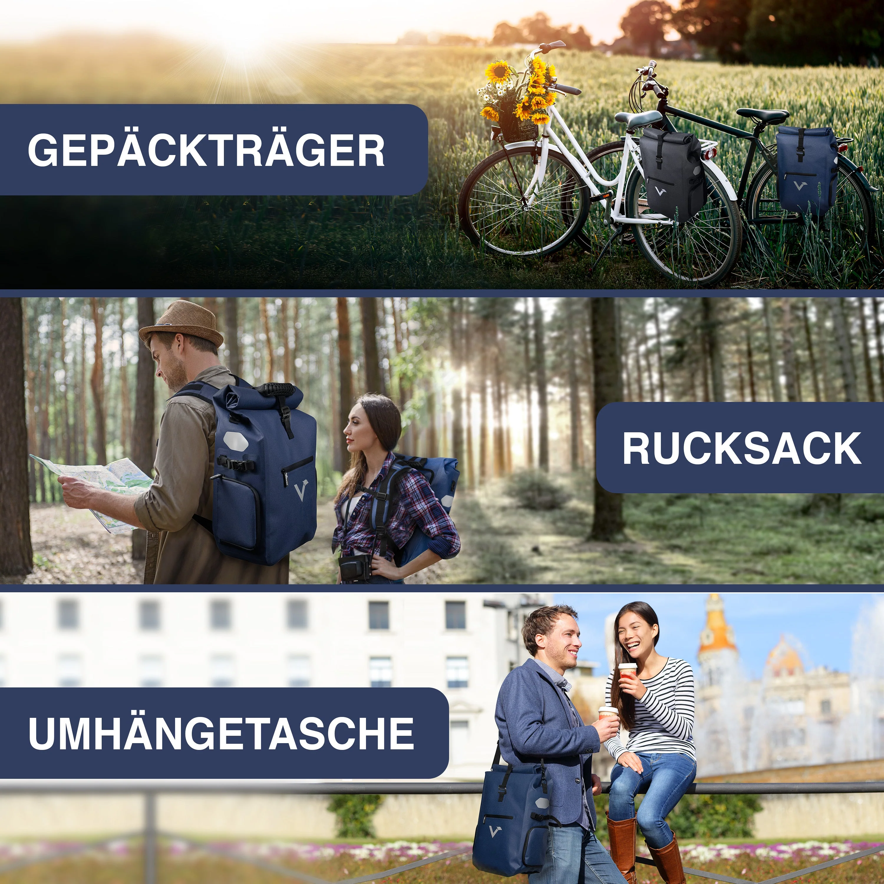 ValkPro 3in1 Fahrradtasche - hochfunktionales Multitalent - B-WARE - Image 3