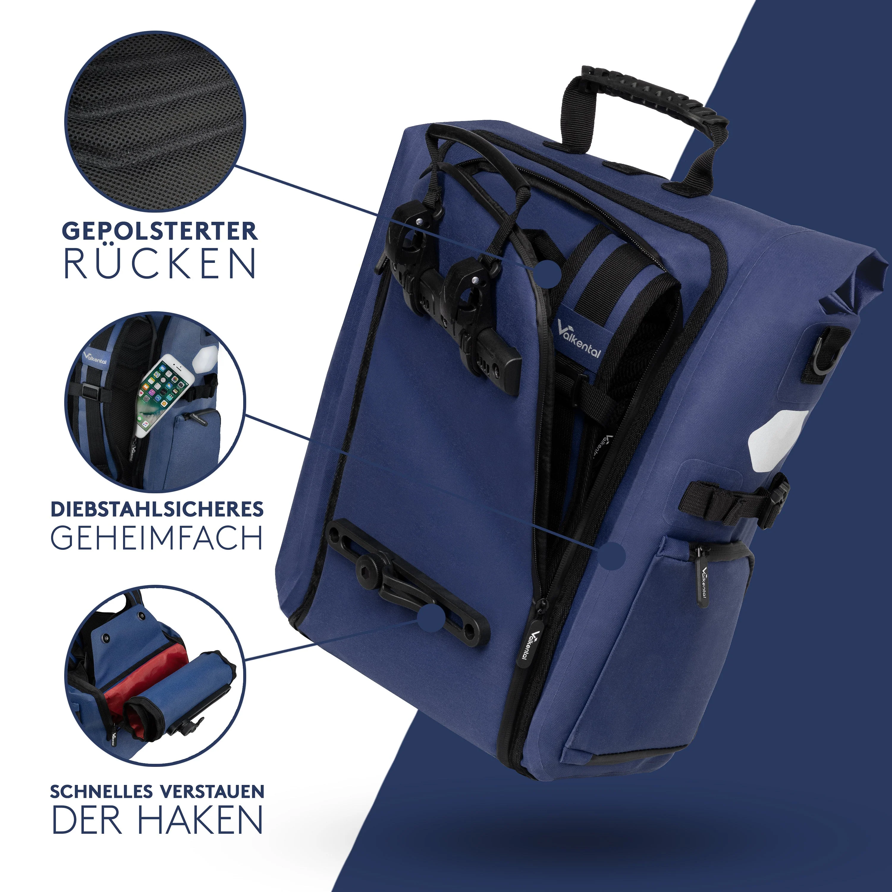 ValkPro 3in1 Fahrradtasche - hochfunktionales Multitalent - B-WARE - Image 6